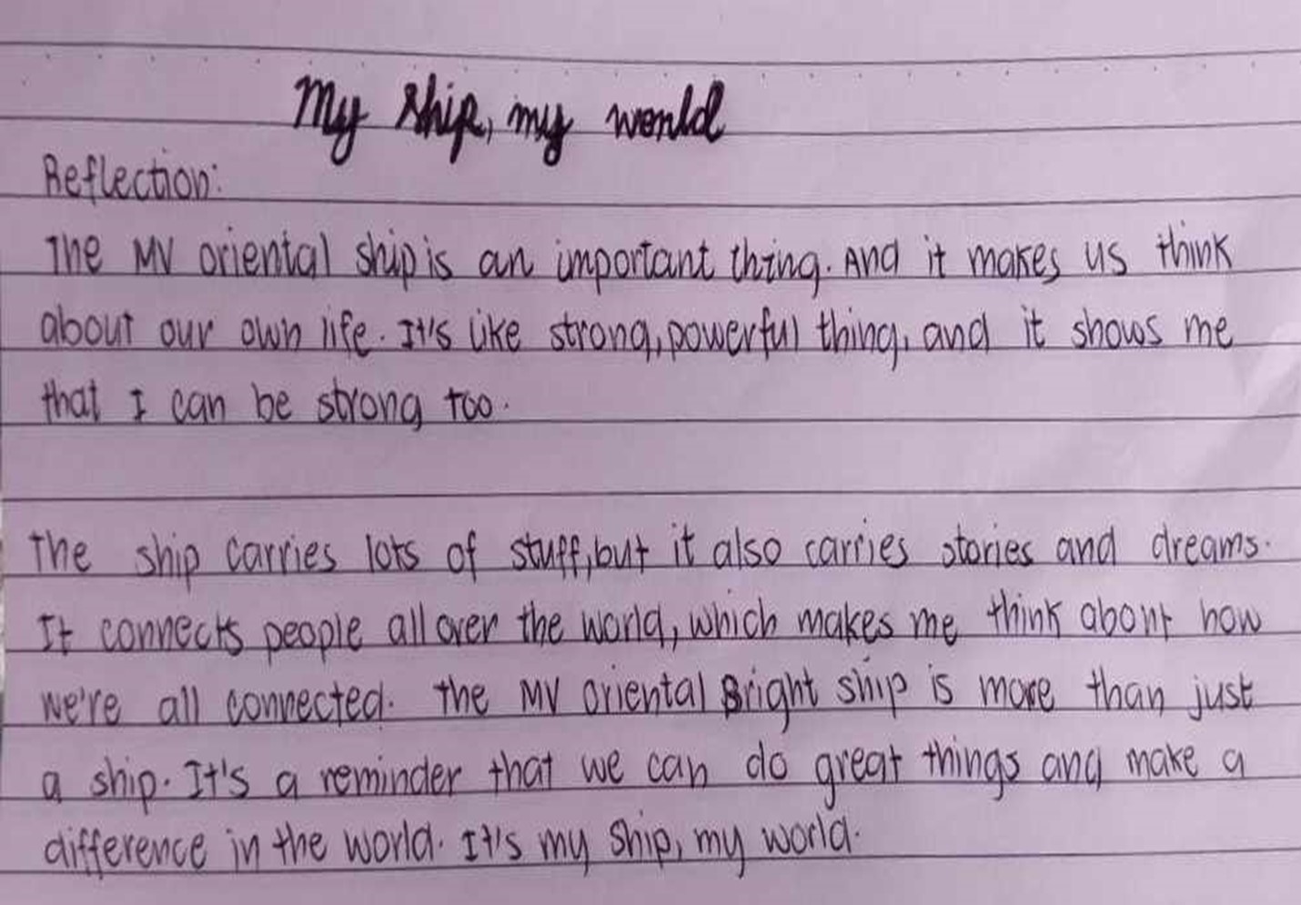 An insightful reflection