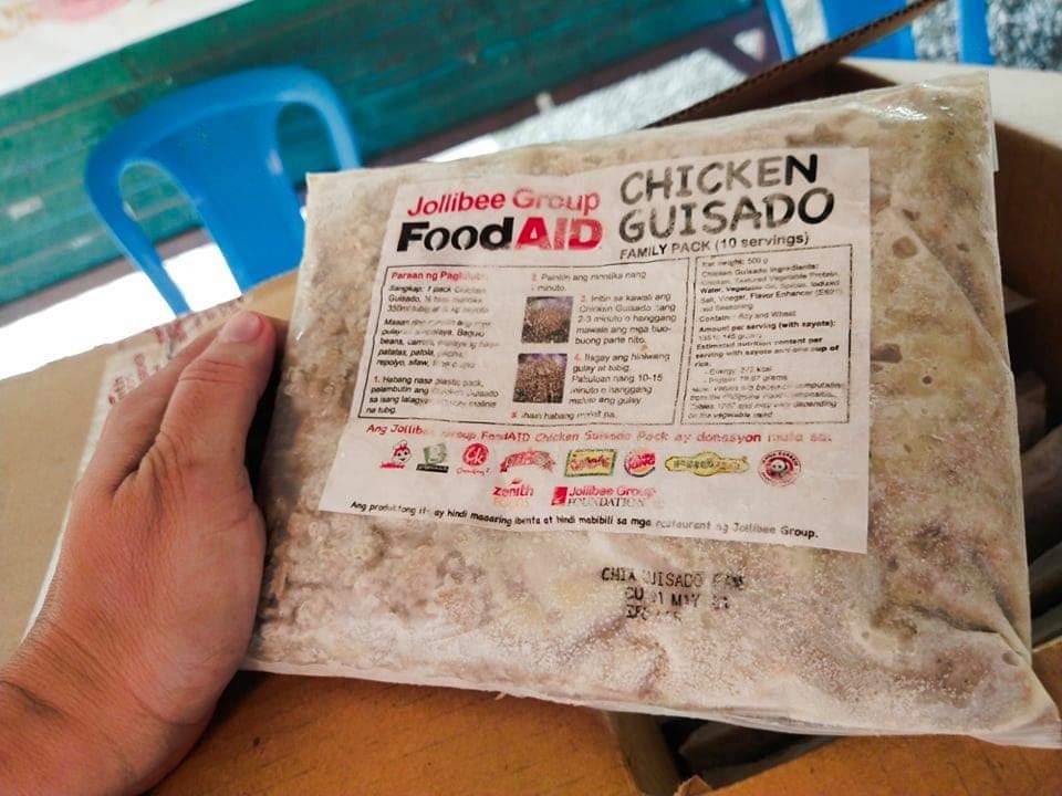 Close up of Jollibee Chicken Guisado pack